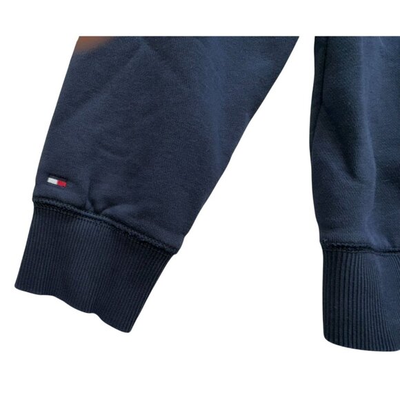 Tommy Hilfiger Mens Hoodie Medium Navy Kangaroo Pocket & Adjustable Drawstring L - Picture 10 of 12